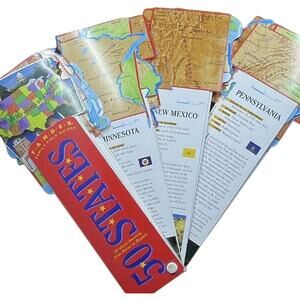 Fandex Field Guides 50 United States Die Cut Cards Learn Teacher Classroom Teach
